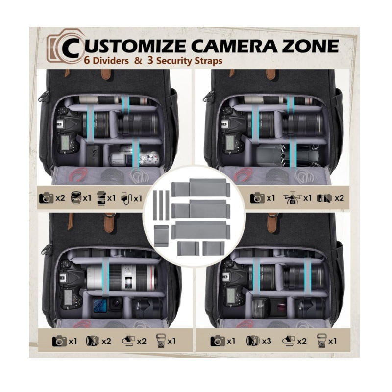 DSLR dual-shoulder camera bag, - Drone Camera Waterproof incelemesi ve fiyatı