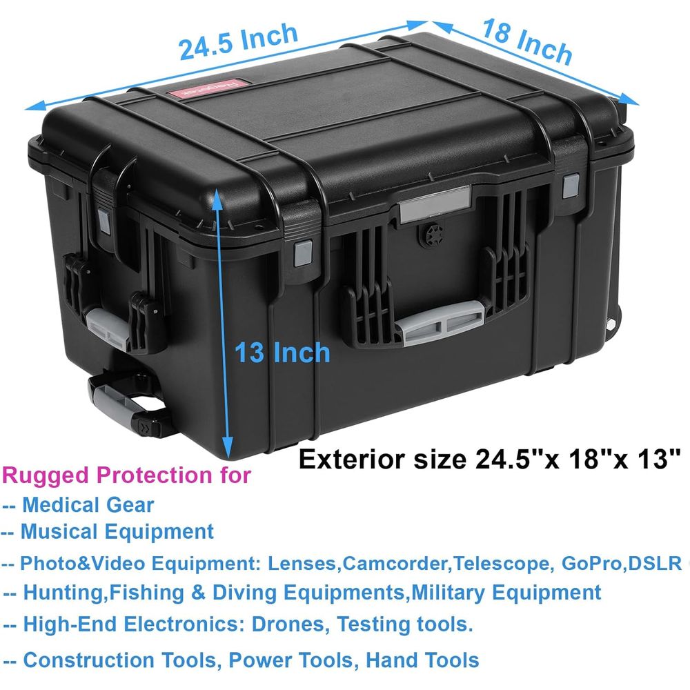 24.5 Rolling Waterproof Case w - Drone Camera Waterproof incelemesi ve fiyatı
