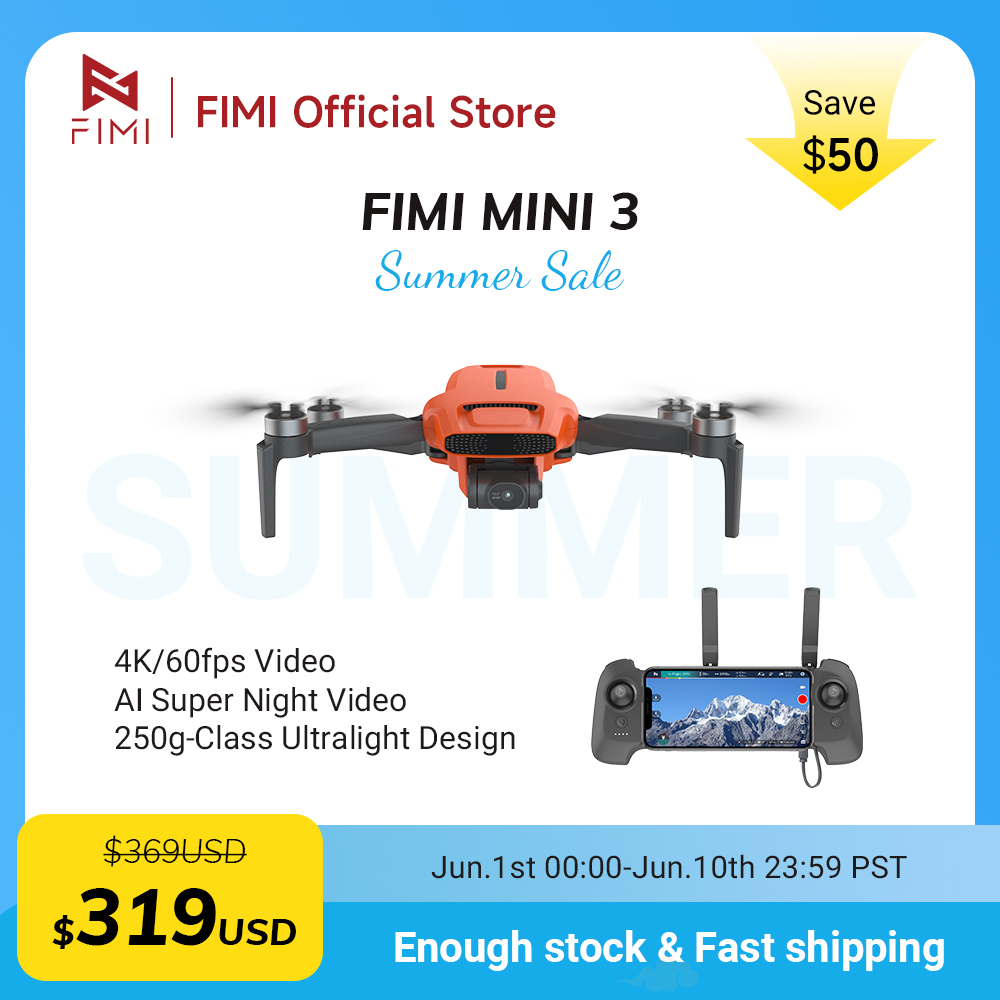 FIMI MINI 3 Camere drone 4K 60 - Drone Camera With Gimbal incelemesi ve fiyatı