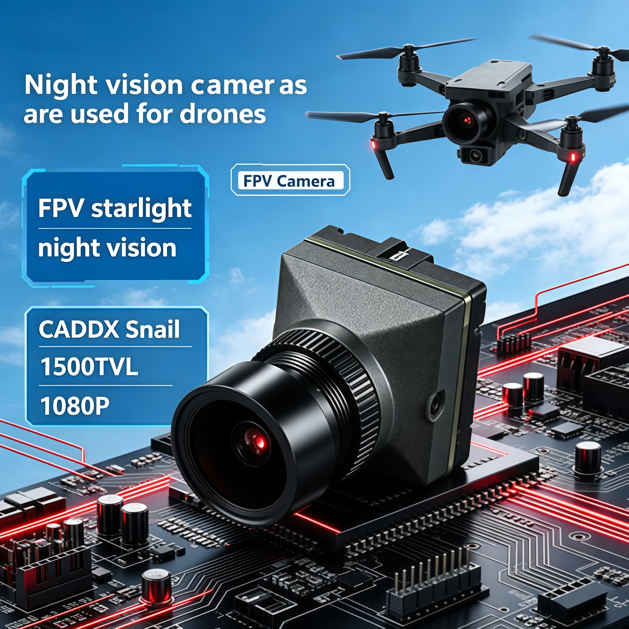 1500TVL HD CADDX Snail FPV Cam - Drone Camera Lens incelemesi ve fiyatı
